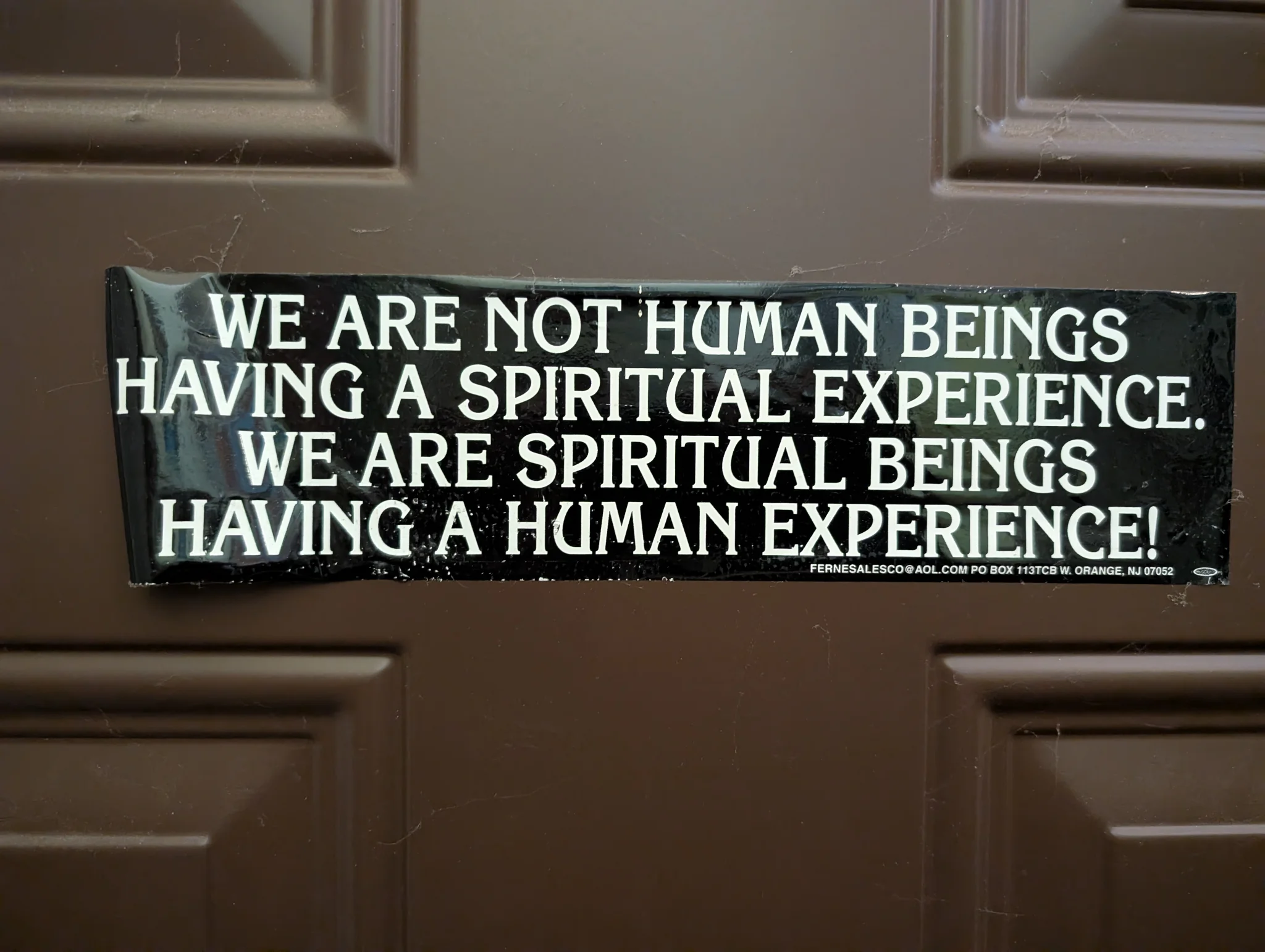 We are spirits, in a material world 