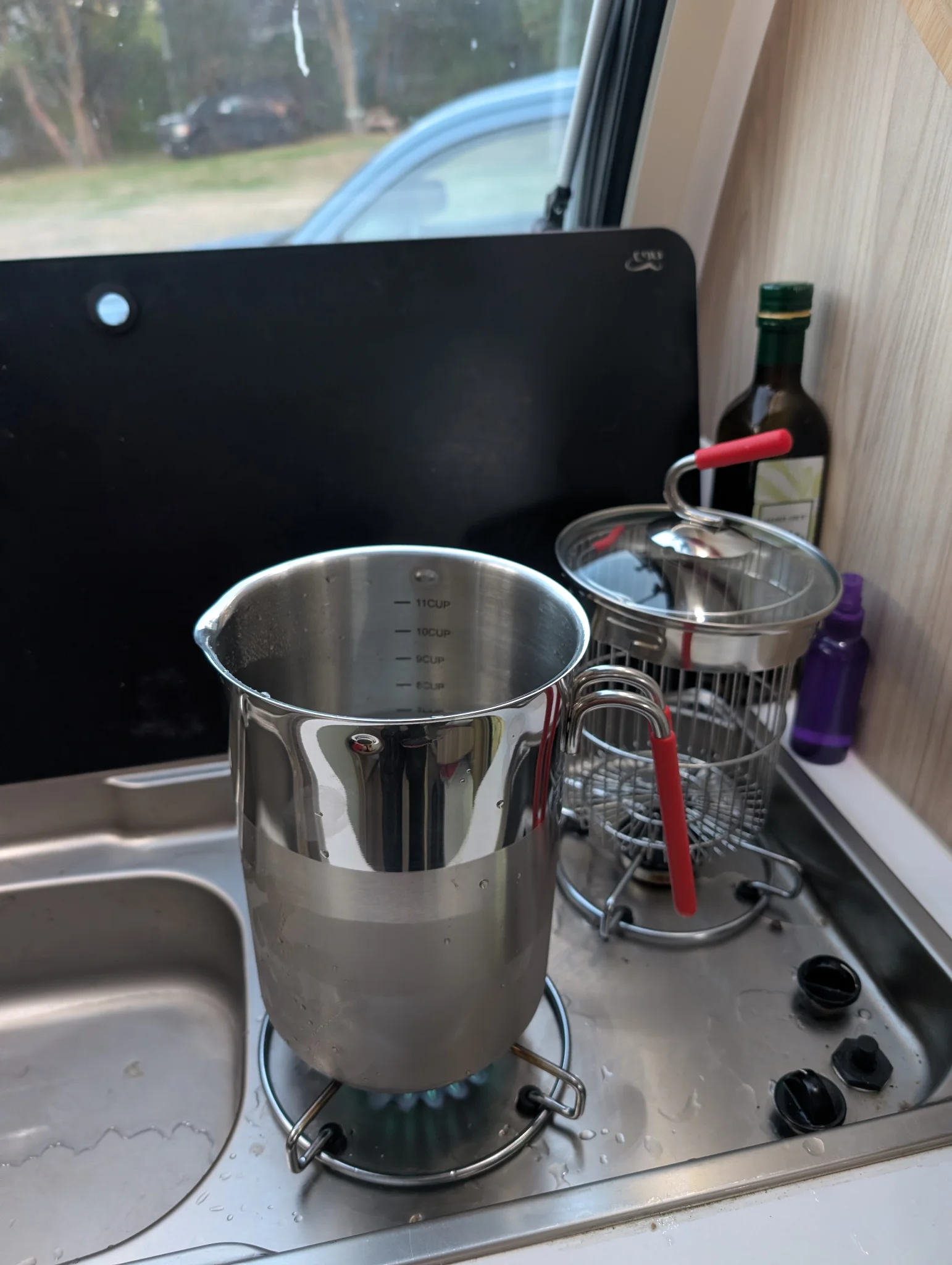 TinFish Pasta in a new tall pot!